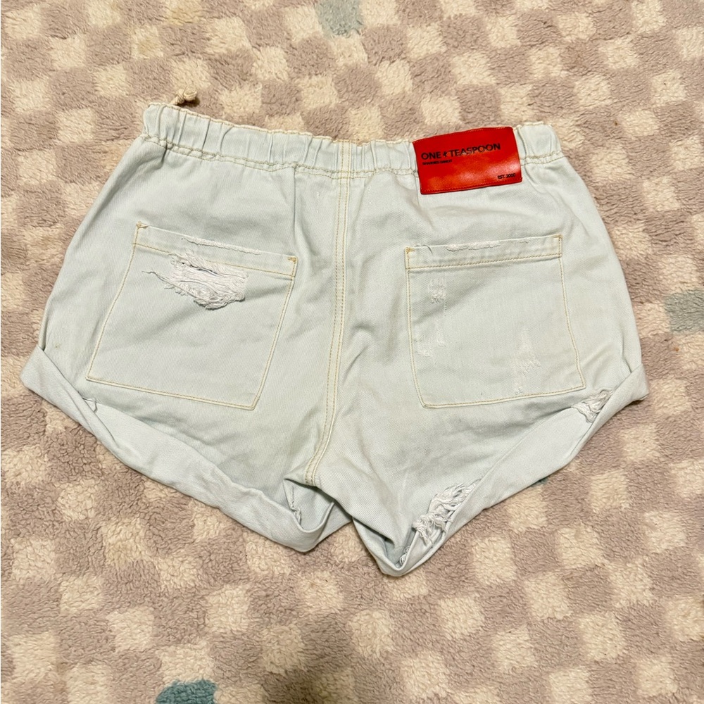 One Teaspoon LE SURF SHABBY BANDIT DRAWSTRING BOYFRIEND SHORT - Picture 3 of 3